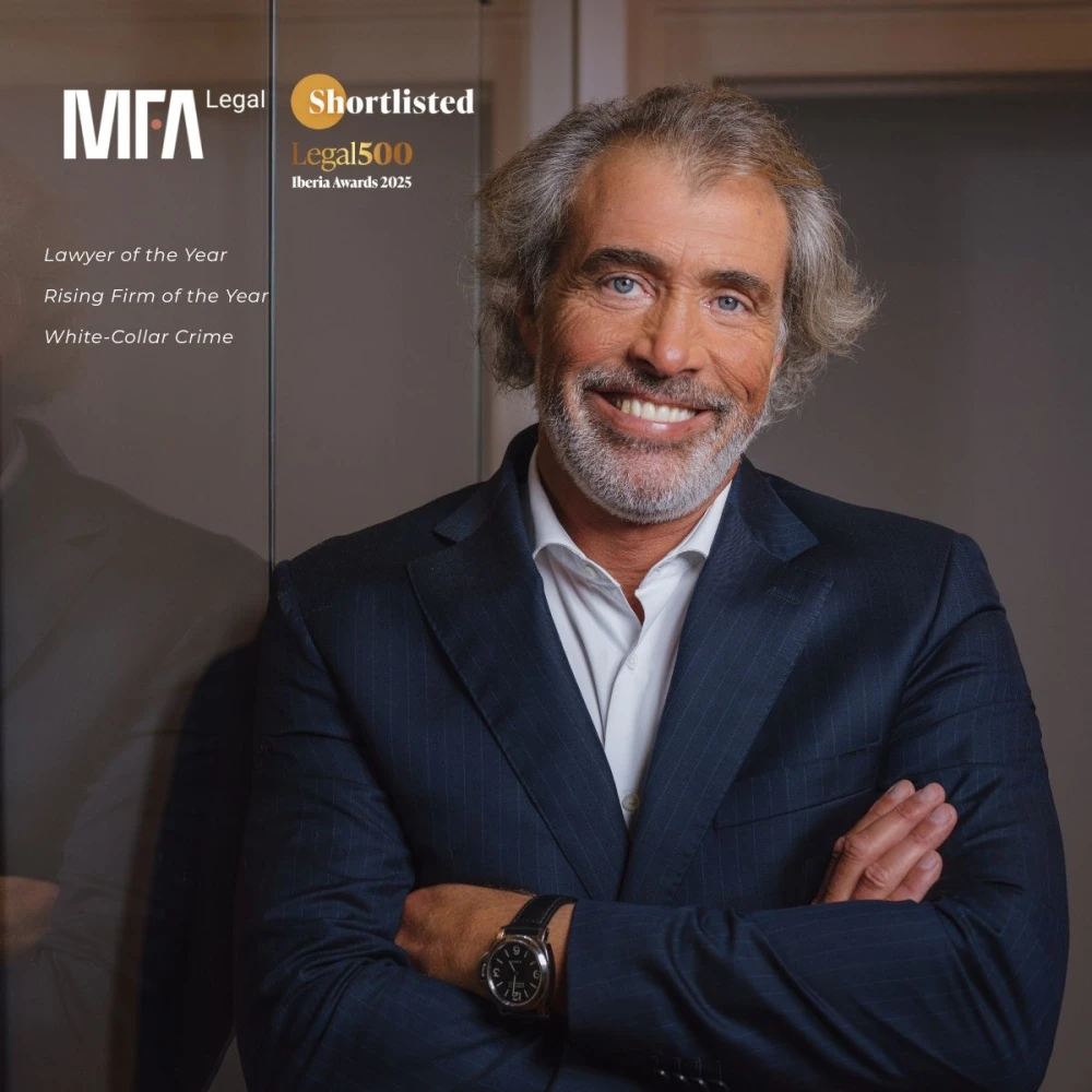 João Medeiros shortlisted for Lawyer of the Year in White-Collar Crime in the first edition of the Iberia Awards 2025, organised by Legal 500. MFA Legal is also shortlisted as Rising Firm of the Year.